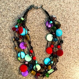 Multi-colored necklace.